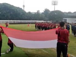 Tim nasional Indonesia U-20 Upacara 17 Agustus dengan Khidmat