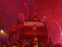 Parade Juara Barcelona, Chant Ejek Madrid Menggema